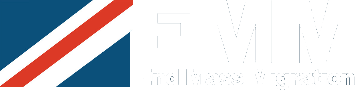 End Mass Migration Logo White